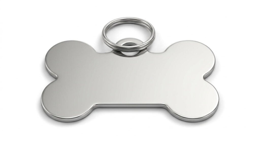 Bone-Shape Stainless Steel Dog ID Tag
